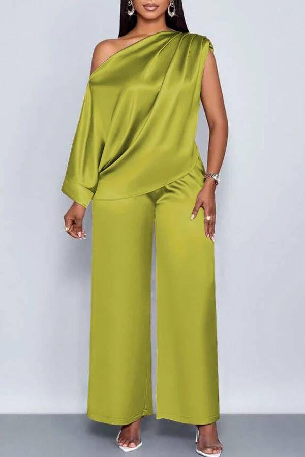 New Long Sleeve Splicing Double Breasted Suits Striped Loose Trousers Two Piece Suit_ecoleips.com