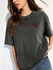 Women's Everyday Casual Tee, Retro Wash Oversized Summer Top_ecoleips.com