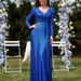 Women's Clothing Long Sleeved V Neck Fishtail Banquet Evening Dress Dress Female _ecoleips.com