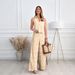 Women's Clothing Hollow V-neck Vest Top Wide Leg Straight Pants Suit_ecoleips.com