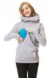 Maternity Nursing Hoodie - Winter Fleece-Lined Long Sleeve Pullover With Half-Finger Openings | Comfortable & Stylish_ecoleips.com