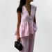 2026 Spring New European And American 's Fashion Elegant Commuting Simple V-neck Solid Color Pants Suit For_ecoleips.com