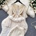 Lace Two-Piece Set – Elegant Hollow-Out Design & Slim Fit | Pink & Beige | M-Xxl Breathable Modesty_ecoleips.com