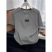 Women's Slim-Fit Pure Cotton Short Sleeve T-Shirt – Structured Shoulder, Vertical Stripe Design, Lightweight & Breathable For Spring & Summer_ecoleips.com