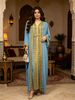 Women's Clothing Women's Green Lace Trimmed Loose Fitting Arabian Dress Middle Eastern Style Chiffon Modest Abaya Dress_ecoleips.com