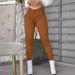 Women's Clothing New Fashion Casual High Waist Tights Women's Pants_ecoleips.com