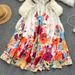 Women's Clothing French Retro Print Resort Dress Conscious Print Slim Fitting French Retro Floral Print Dress – Elegant & Flowy Midi Dress For Women_ecoleips.com
