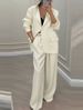 Women's Casual Suit Set Trendy Oversized Blazer With Wide Leg Pants Two Piece Outfit For Fall Winter_ecoleips.com