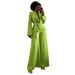 Women's Clothing Collar Tie Top Cardigan Elegant Solid Color Suit Set With Belted Blazer & Wide-Leg Pants | Women's Autumn Winter Office Casual Outfit_ecoleips.com