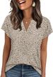 WIHOLL Womens Summer Tops V Neck T Shirts Cap Sleeve Business Casual Outfits Loose Fit Beach Vacation Clothes Basic Tees_ecoleips.com