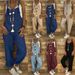 Women's Fashionable Casual Loose Fitting Suspender Jumpsuit plus Size Overalls Autumn/Winter Hot Selling European American Style_ecoleips.com