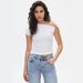 's Stylish Irregular-neck Hollow-out T-shirt For Women, Summer Sweet Spicy Style, Moisture-wicking, Comfortable_ecoleips.com