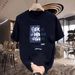 New Cotton Fashion Sense Printing Short-sleeved T-shirt Unisex Men Summer Tide Loose Hundred Tops_ecoleips.com