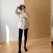 Women's Slim Fit Winter Down Jacket With Waist Belt, Short Puffer Coat, 90% White Duck Down, Elegant & Stylish, 3D Pattern Design_ecoleips.com