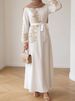 Modern Color-Block Open Front Cardigan Dress For Women - Solid Color Long Sleeve Casual Tunic Dress_ecoleips.com