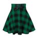 Aria Basics Aria Basics 2024 European And American Foreign Trade New Fashion Plaid Tie-Waist Skirt Fresh College Style_ecoleips.com