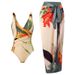 Women's Clothing One Piece Swimsuit Fixed Version Tropical Print Beach Skirt Two Piece Swimsuit_ecoleips.com