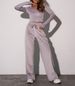 Elegant Tie-Waist Long Sleeve Top & Slim Fit Pants Set – Chic & Comfortable For Fall & Winter_ecoleips.com
