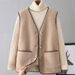 Women's Clothing Korean Style Faux Shearling Vest – Oversized Button-Down Puffer Sleeveless Jacket For Women_ecoleips.com