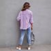 Distressed Denim Jacket Women's Fashion Vintage Streetwear Oversized Collar Coat Casual Loose Fit Long Sleeve_ecoleips.com