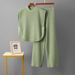Women's Clothing Knitted Two Piece Set Sleeveless Vest Top & Wide Leg Pants Loose Fit Summer Fashion_ecoleips.com