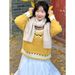 girl Korean Style Sweet Cute Round Neck Embroidered Fair Isle Sweater Female Students, Loose Thickened Pullover Knitwear For_ecoleips.com