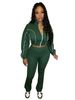 Fashionable Women's Two-Piece Set With Contrast Color Blocking, Ribbed Detailing & Zip-Front Flared Pants – Stylish & Comfortable Outfit_ecoleips.com