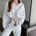 Women's Clothing Autumn and winter lazy style high waist short sweater women's two piece suit design sense of fashion long sleeve suit_ecoleips.com
