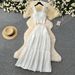 Women's Clothing Age Reducing And Refreshing Spring And Summer Vacation Style Short Sleeved Suspender Top High Waisted Pleated Skirt Two Piece Suit_ecoleips.com