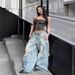 Summer 2027 Fashion European-USA Style Jeans Women Cotton Low Waist Broken Hole Vintage Do Old Washed Straight Type Denim Pants S-3XL_ecoleips.com