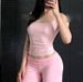 Latte Girl Women's Padded Tank Top Solid Color Versatile Inner Wear Beautiful Back Sports Yoga Vest_ecoleips.com