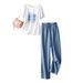 Women's Clothing Casual Suits Loose Short Sleeved T Shirts Simple Tops And Pants Slim Two Piece Suits_ecoleips.com