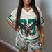 Fashion Street Trend Printed Loose Casual Short Sleeved Tops And Shorts Sports Suits For Women_ecoleips.com