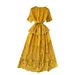 Women's Clothing Hollow-out Crochet Lace Short-sleeved Dress Women's Tight Waist Slimming Elegant Long Skirt_ecoleips.com