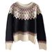 girl 2024 Autumn Winter New Vintage Jacquard Knit Women Loose Casual Top Fashion Long Sleeve Color Block Sweater Christmas_ecoleips.com