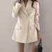 Women's Blazer 2025 Spring Autumn New Vintage Hong Kong Style Chic Slim Fit European And American Casual Suit Jacket_ecoleips.com
