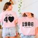 Short Sleeve T-Shirts For Women 40th Birthday Regular Sportswear Vintage 1986 40 Bday Women's Stretch Polyester Casual Creative_ecoleips.com