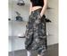 American Style Seven Quarter Jeans For Women New High Waisted Loose Fit Slimming Camouflage Wide Straight Leg_ecoleips.com