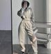 Cropped Hoodie & Jogger Set – Oversized Streetwear Two-Piece (Long Sleeve, High Waist, Kangaroo Pocket, Grey/Blue/Brown, S/M/L)_ecoleips.com