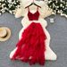 Elegant Lace Camisole Top With High-Waisted Mesh Skirt Set – Trendy Two-Piece Outfit For Women_ecoleips.com