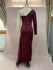 Elegant Summer Evening Dress For Women - One Shoulder High Waist Slit Maxi Dress With Lace Detail, Plus Size Formal Gown For Banquet & Party_ecoleips.com
