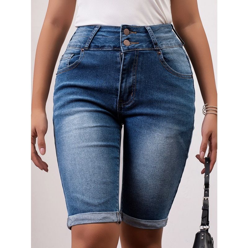 Women's Clothing Slim Fit Denim Shorts Casual Stylish Multi Craftsmanship Simple Style_ecoleips.com