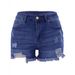 Women's High-Waisted Ripped Denim Shorts – Stretch Comfort, Distressed Style & Trendy Frayed Hem_ecoleips.com