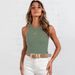 Women's Sleeveless Vest T-Shirt Solid Color Spring Summer Versatile Fashion Top for European American Styles_ecoleips.com