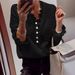 Women's Clothing Long Sleeved Ruffled V Neck Knitted Sweater_ecoleips.com