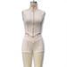 Cross-Border Spring Summer New European And American Women's Clothing Solid Color Lapel Zipper Slim Cropped Top High_ecoleips.com