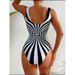 2025 New Sexy Strile One-piece Stylish Swimsuit For Women O Neck Quick Dry Detachable Pads Brazilian Swimming Suit Bikini Set_ecoleips.com