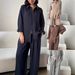 Women's Clothing Double Zipper Suit Long Sleeve Casual High End 2 Piece Set Lazy Loose Two Piece Set_ecoleips.com