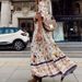 FD313 In Stock Foreign Trade Women's Clothing 2025 Autumn Winter Fashion Printed Bohemian Long Dress_ecoleips.com