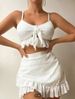 Verve 2024 New Swimsuit Beach Dress Bikini Three-Piece Set Conservative Swimwear For Women_ecoleips.com